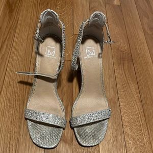 Size 8.5 gold strappy stilettos
